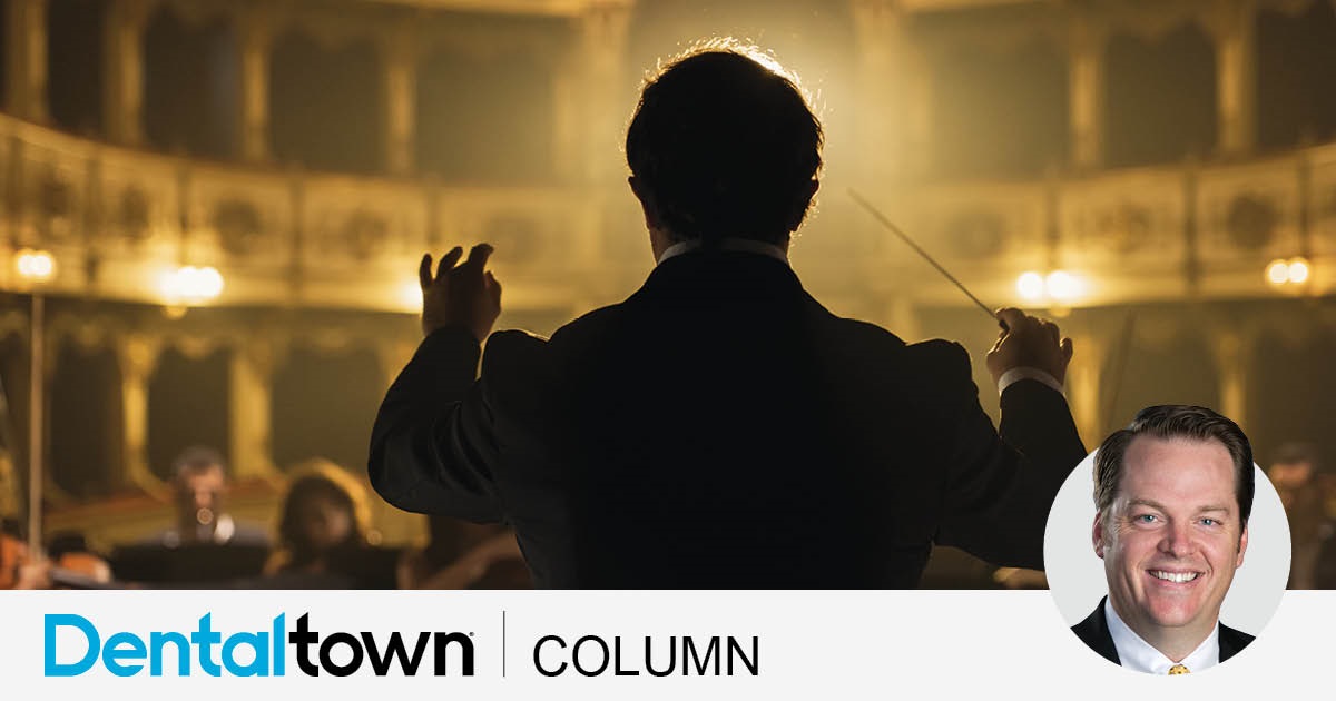 Professional Courtesy: Conducting Your New-Patient Performance Dentaltown Editorial Director Dr. Thomas Giacobbi explains how your team should perform every new-patient appointment
as smoothly as an orchestra performs a symphony.