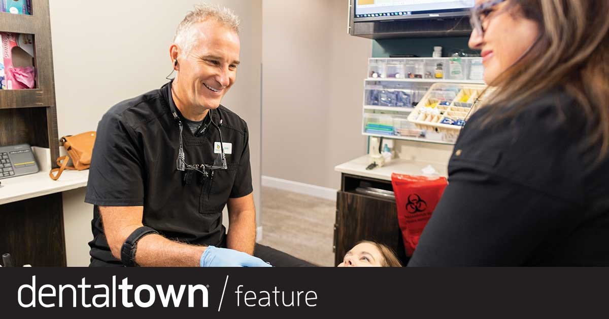 Office Visit: Dr. Tom Novak After spending a quarter-century in the same office, this Texas Townie began planning the practice of his dreams. We tour Dr. Tom Novak’s new 12-operatory facility, discuss how his love
of digital scanning and zirconium made him an implant restoration expert, and discover how he found himself wearing a wire for the FBI to expose a scam targeting fellow dentists.